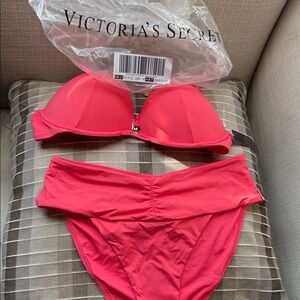 Victoria's Secret Coral Bikini Set 2Piece -NEW